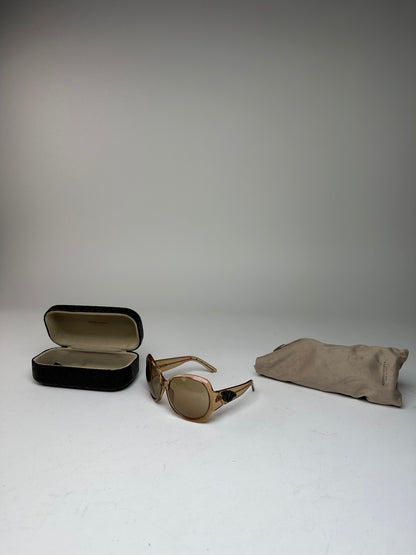 Vintage bottega veneta Oversized Sunglasses beige