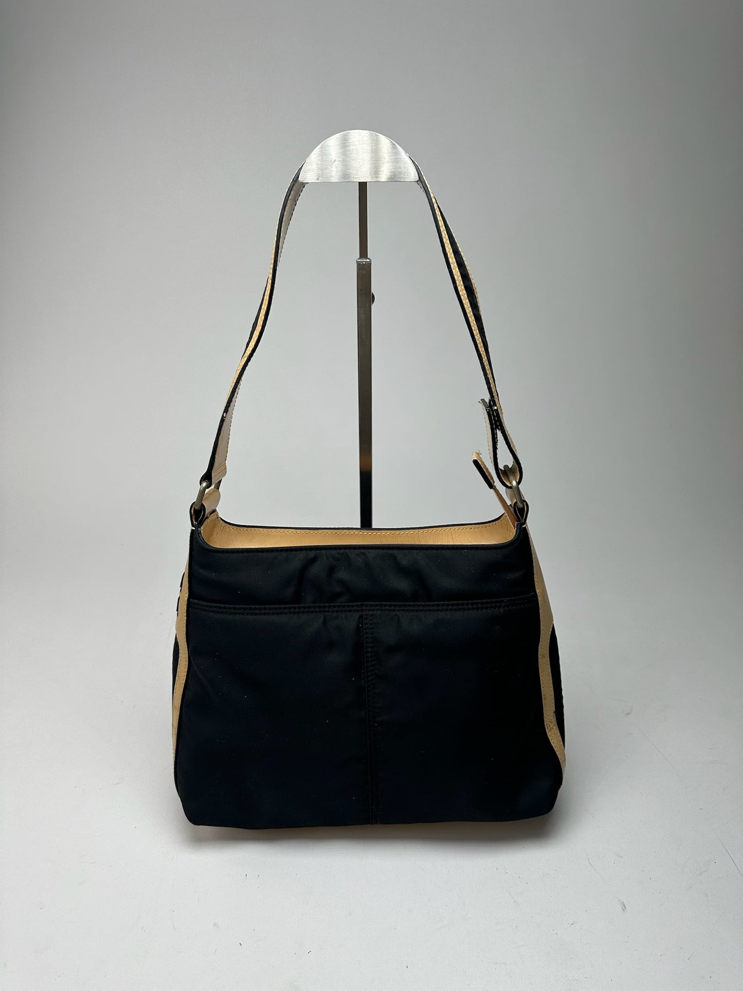 Vintage Givenchy 4G Leather canvas Bag black brown