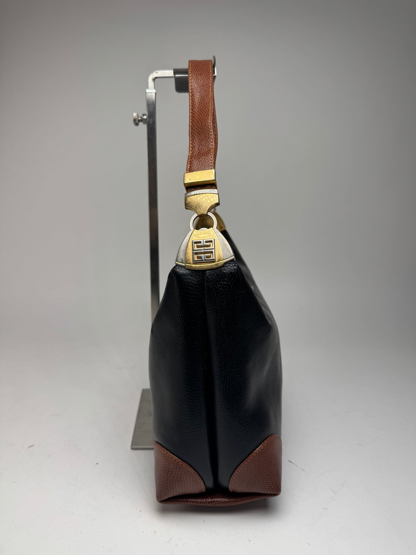 Vintage Givenchy 2Way 4G Leather Bag black brown