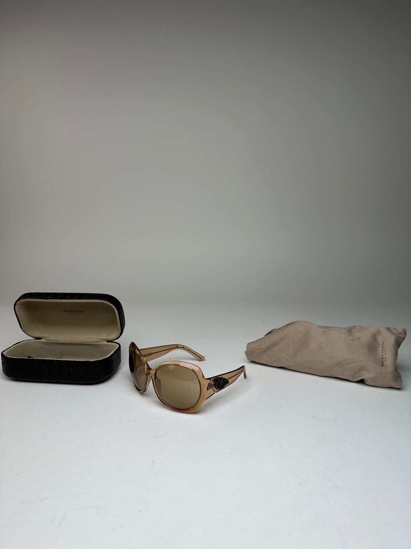 Vintage bottega veneta Oversized Sunglasses beige