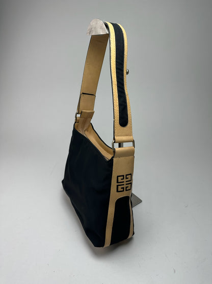 Vintage Givenchy 4G Leather canvas Bag black brown