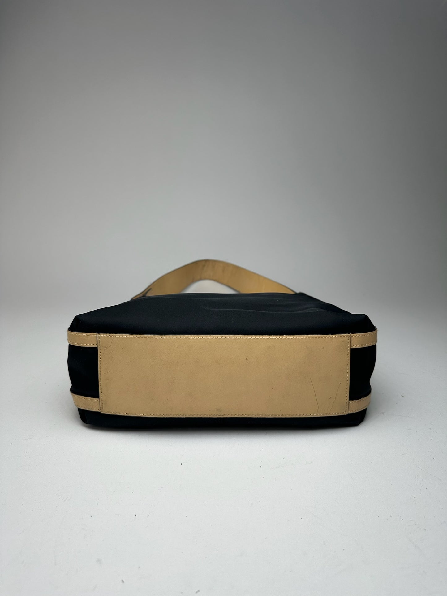 Vintage Givenchy 4G Leather canvas Bag black brown