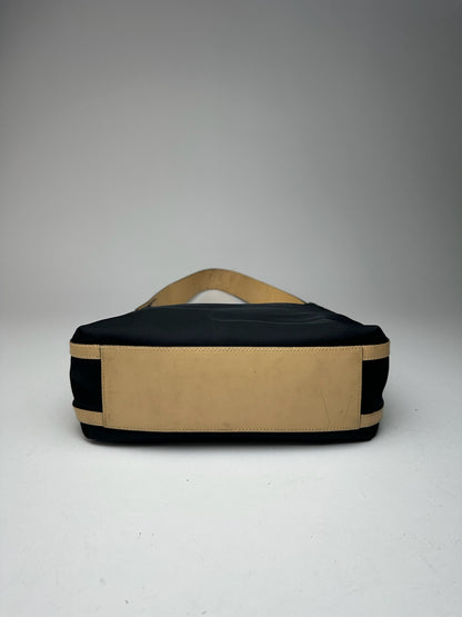 Vintage Givenchy 4G Leather canvas Bag black brown