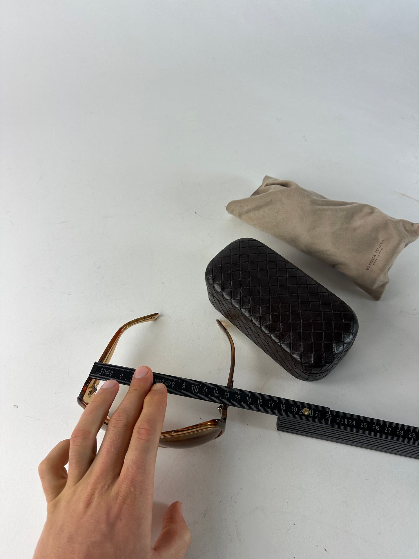 Vintage bottega veneta Oversized Sunglasses beige