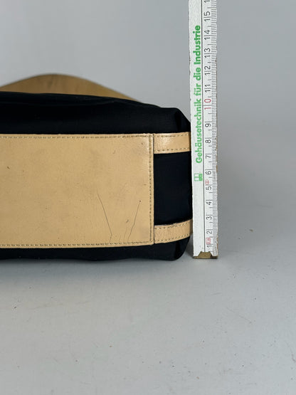 Vintage Givenchy 4G Leather canvas Bag black brown