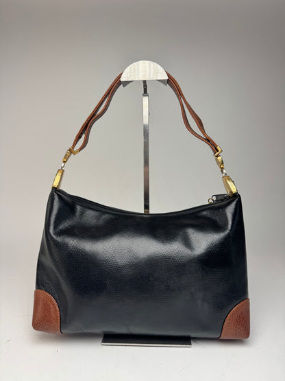 Vintage Givenchy 2Way 4G Leather Bag black brown