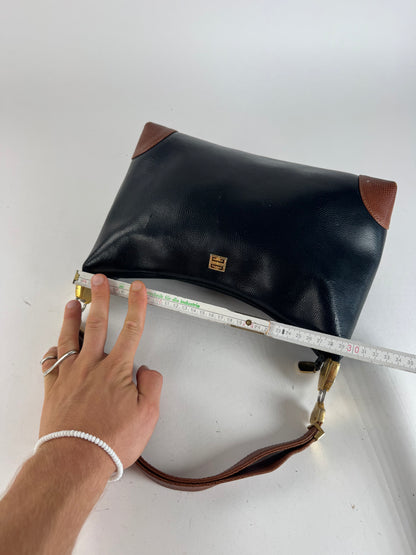 Vintage Givenchy 2Way 4G Leather Bag black brown