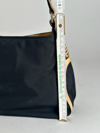 Vintage Givenchy 4G Leather canvas Bag black brown