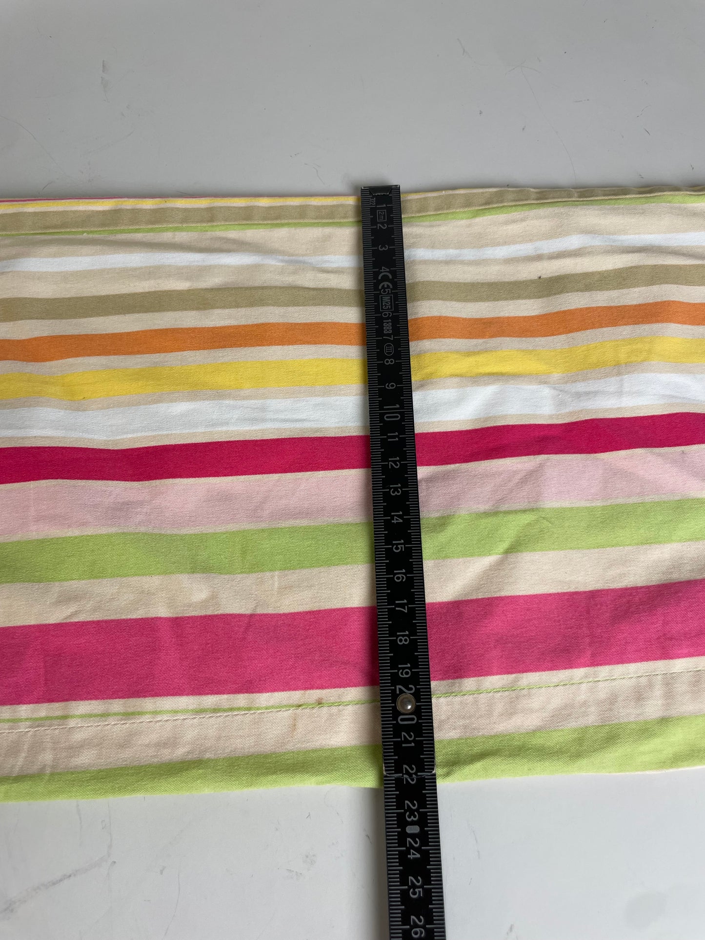 Vintage Etro Striped Cotton Trousers Pink Yellow Green XL