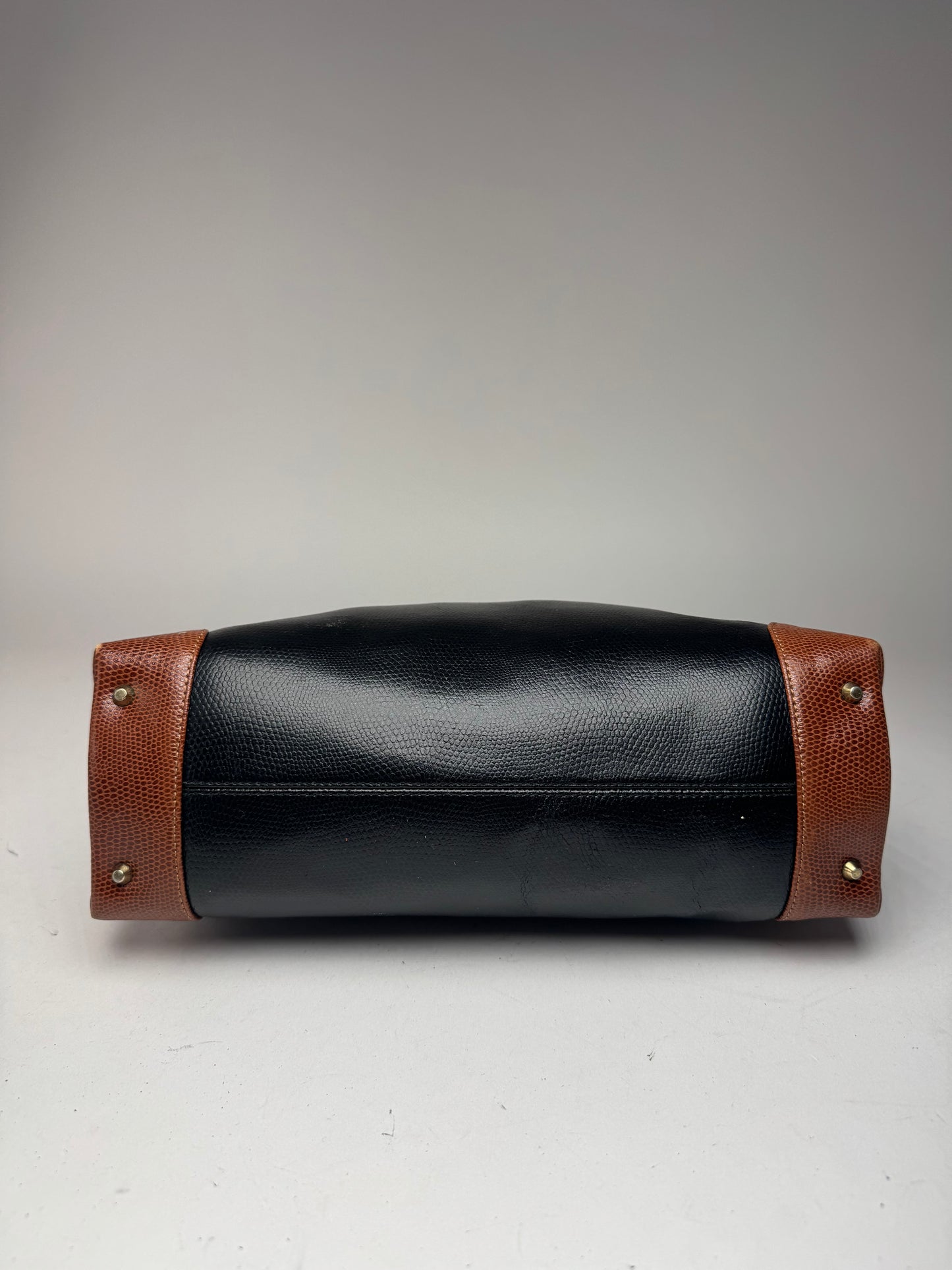 Vintage Givenchy 2Way 4G Leather Bag black brown