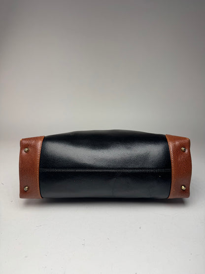 Vintage Givenchy 2Way 4G Leather Bag black brown