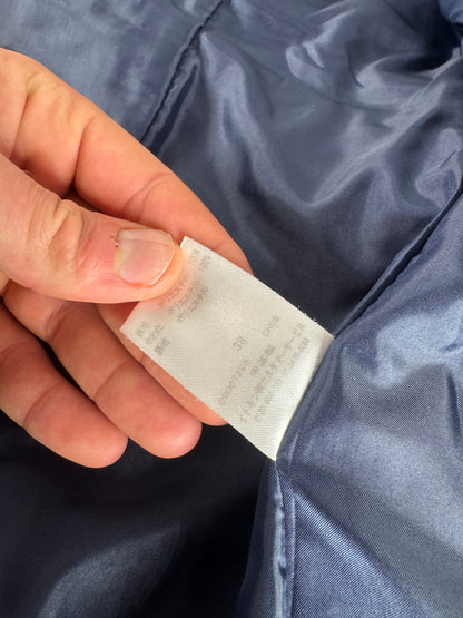 Vintage Courreges Floral Emblossed Canvas Coat Navy M