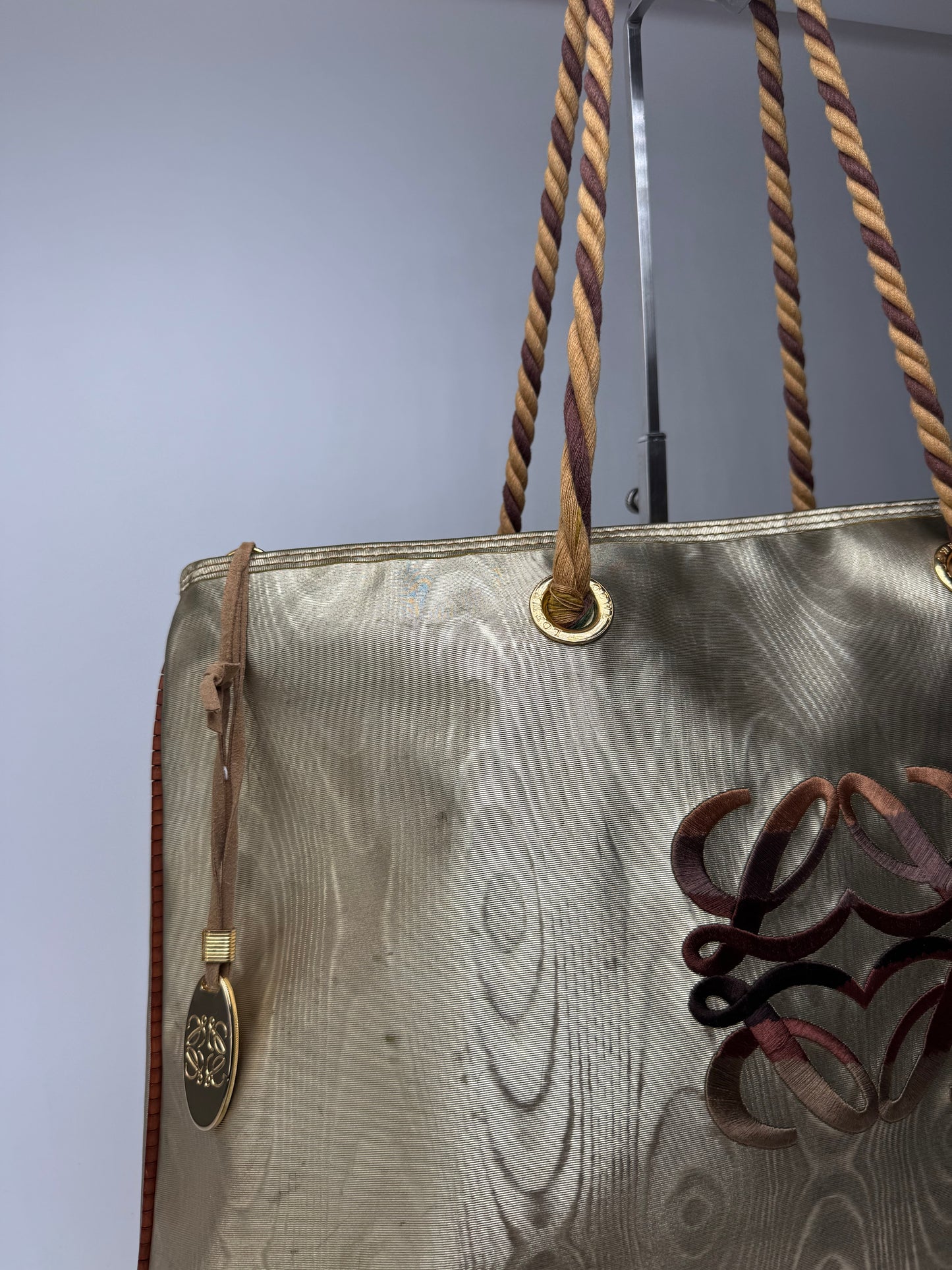 Vintage Loewe Madrid Leather Bag Golden Brown