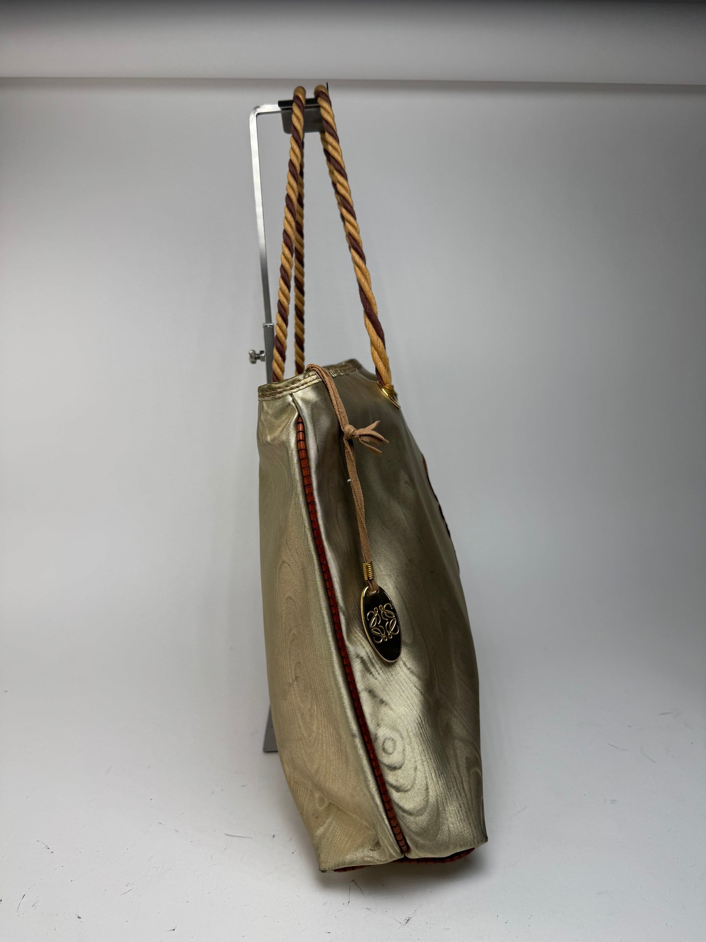 Vintage Loewe Madrid Leather Bag Golden Brown