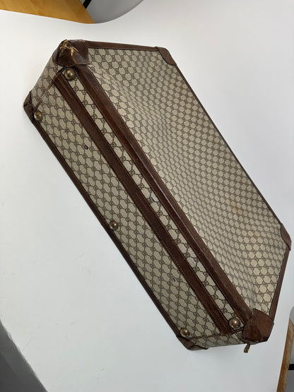 Vintage Gucci GG Supreme Canvas Suitcase Beige Brown