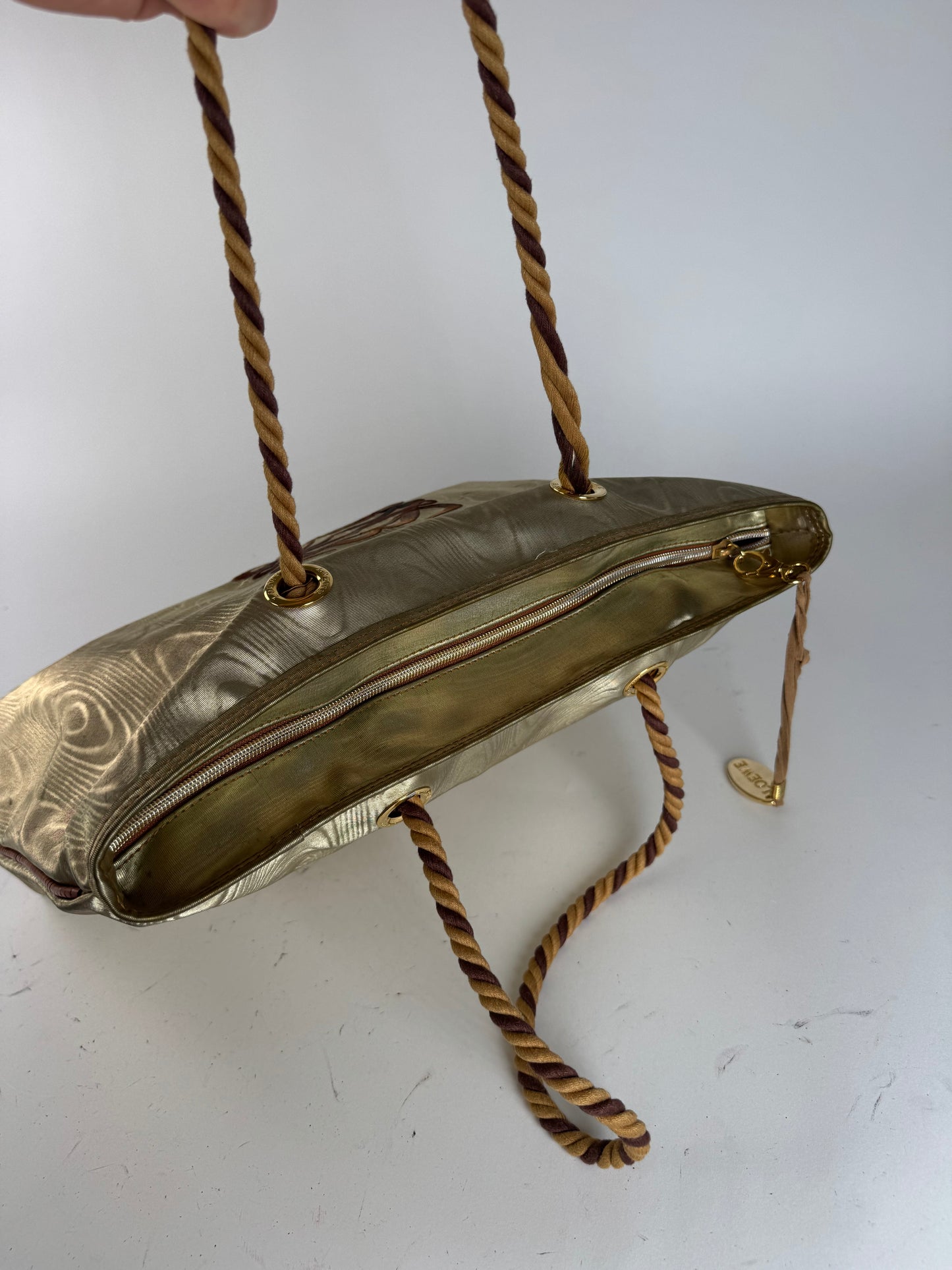 Vintage Loewe Madrid Leather Bag Golden Brown