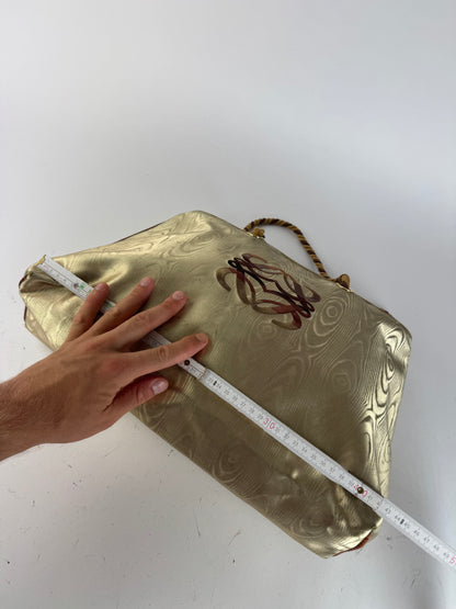 Vintage Loewe Madrid Leather Bag Golden Brown