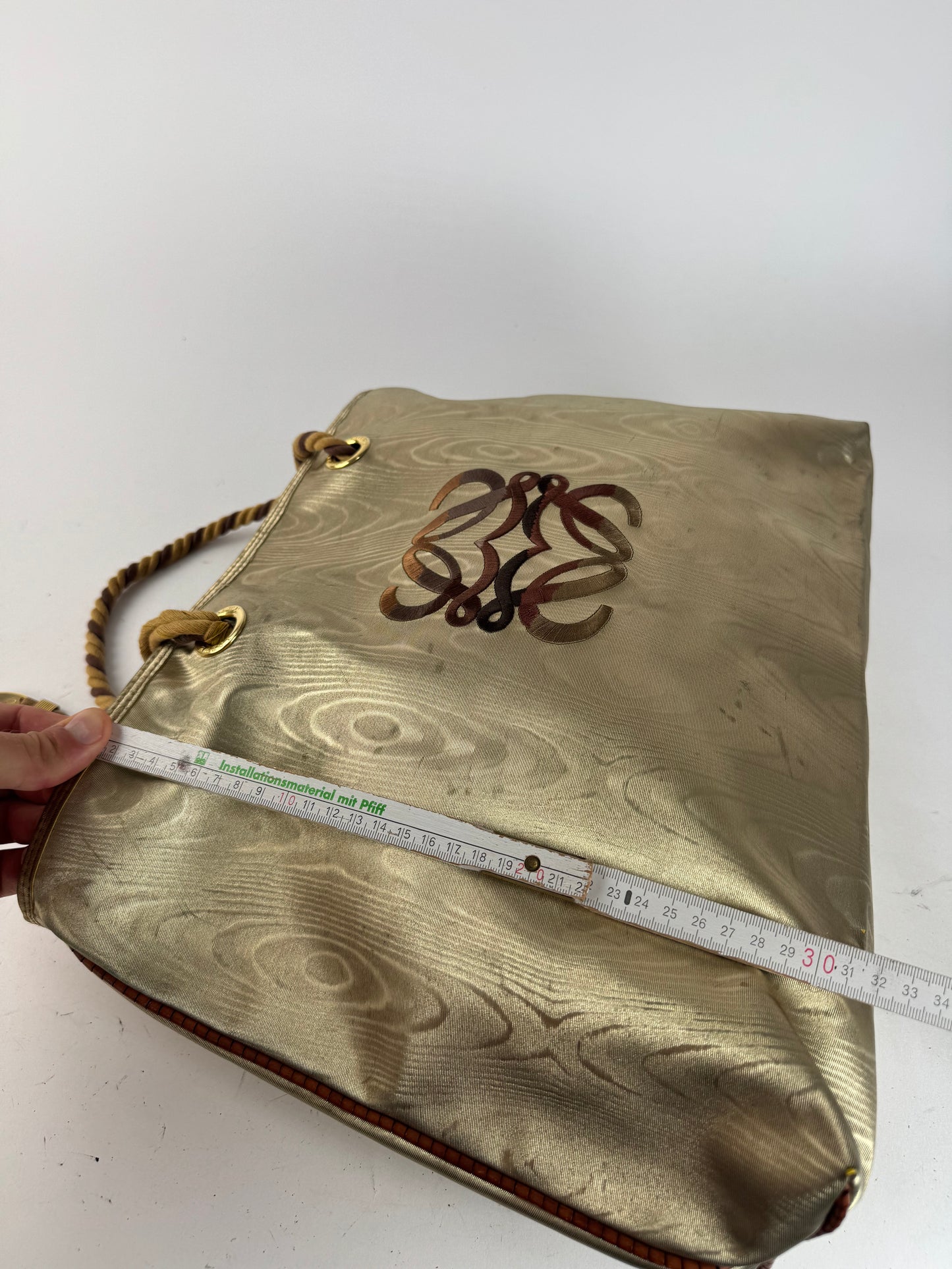 Vintage Loewe Madrid Leather Bag Golden Brown