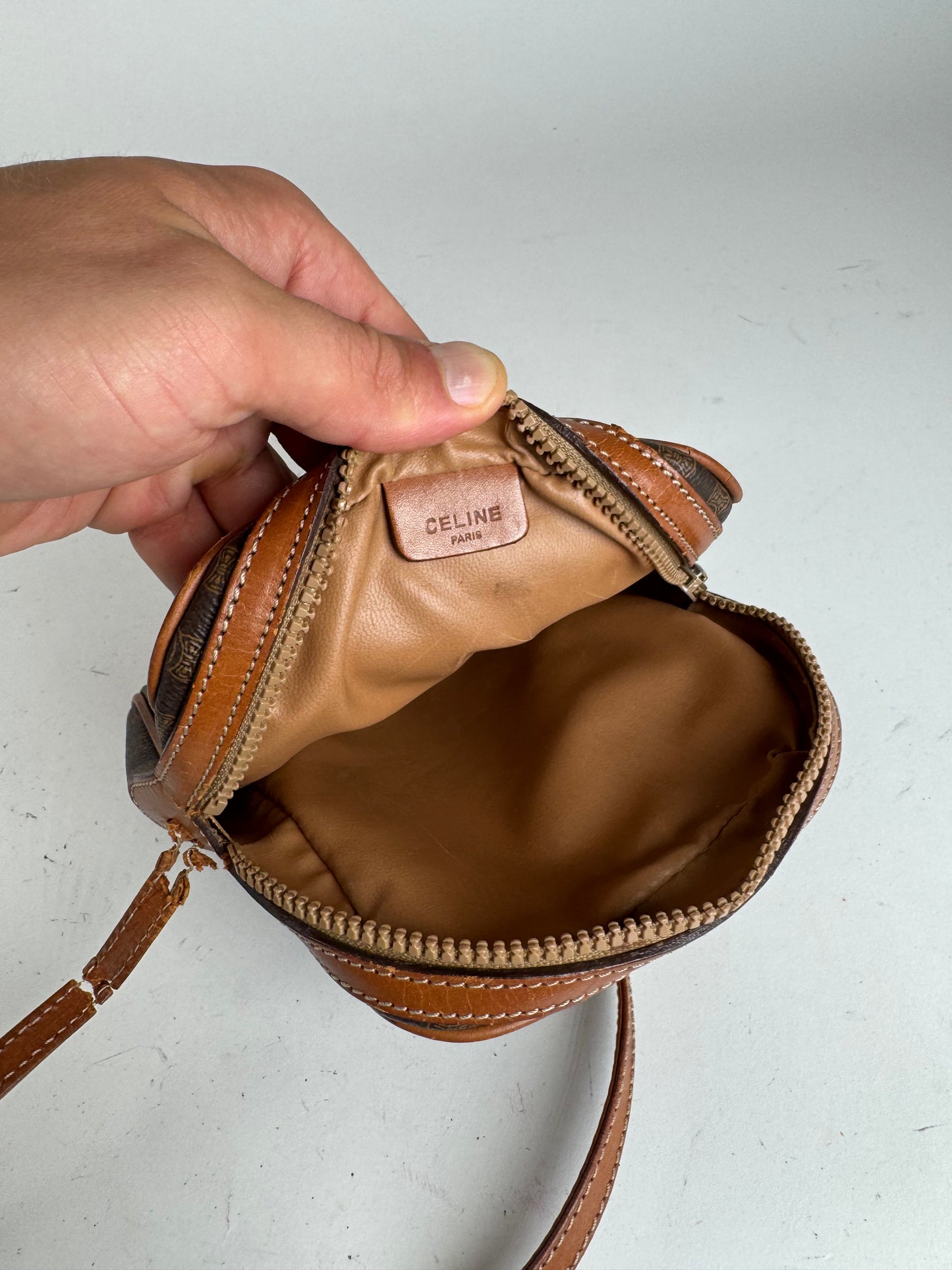 Sac Céline Triomphe Monogram Vintage Marron