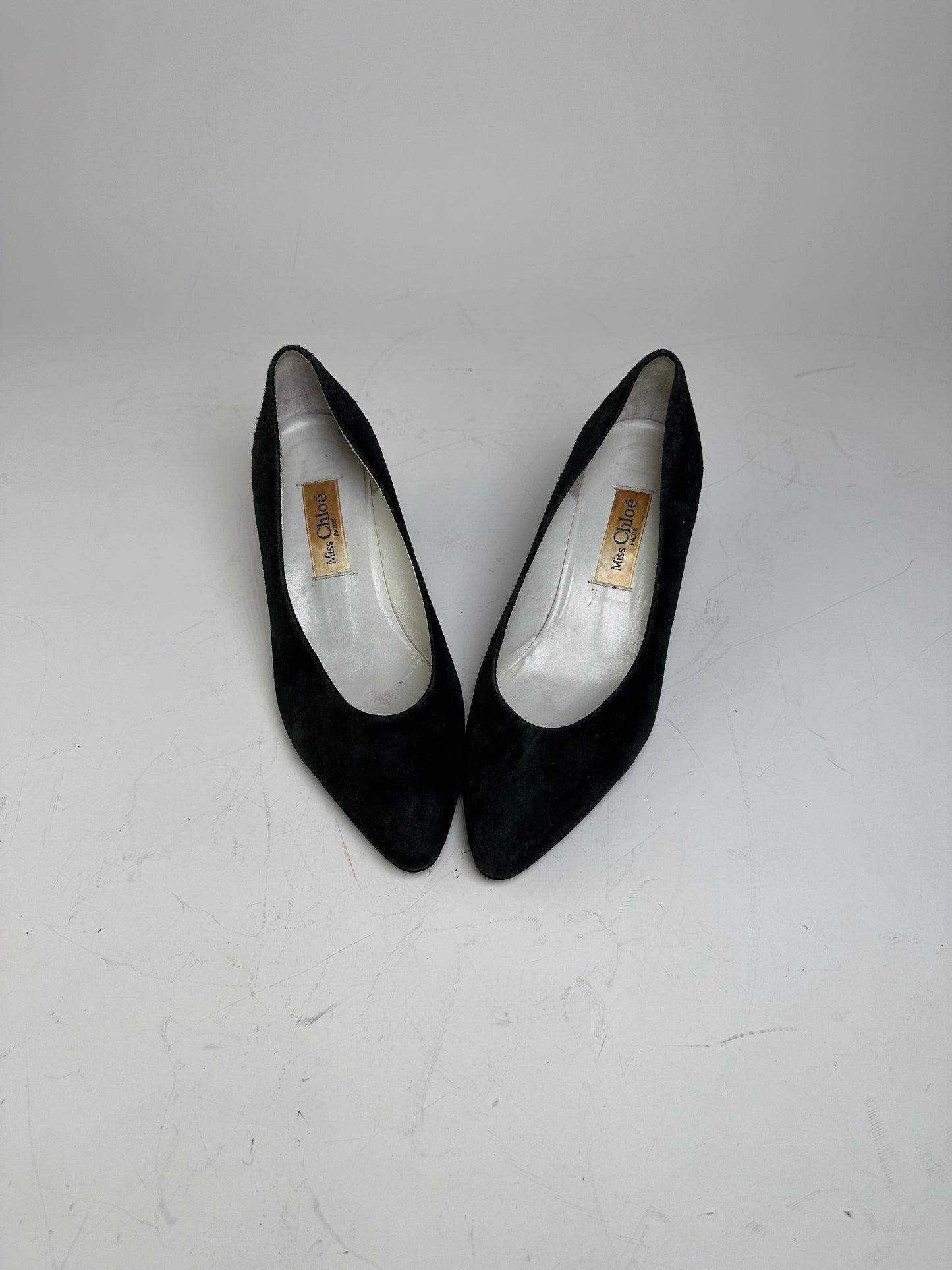 Vintage Chloe Suede Heels Black EU36.5