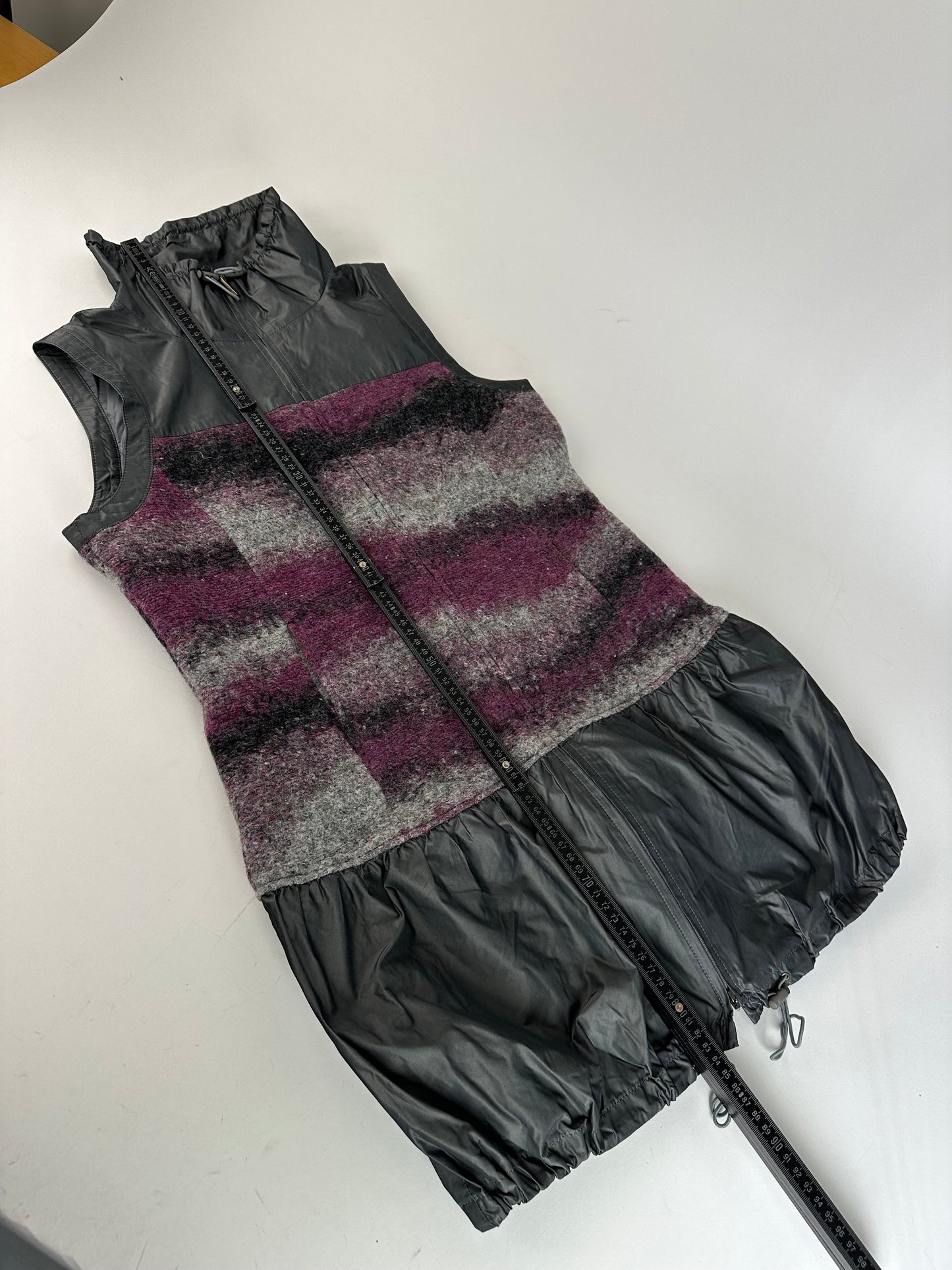 Vintage Kansai Yamamoto Wool-Blend Dress Grey Purple S