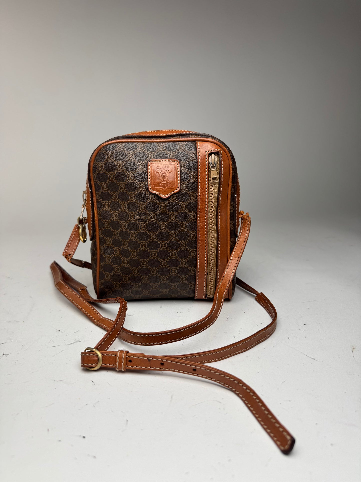 Sac Céline Triomphe Monogram Vintage Marron