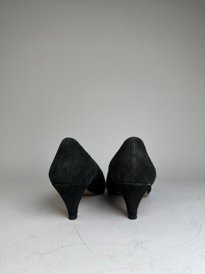 Vintage Chloe Suede Heels Black EU36.5