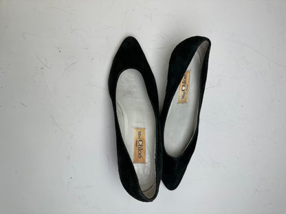 Vintage Chloe Suede Heels Black EU36.5