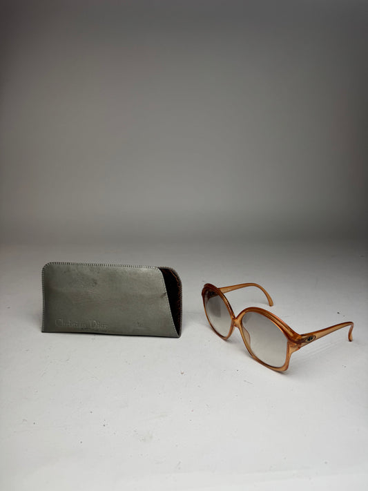 Vintage Dior Oversized Sunglasses Orange