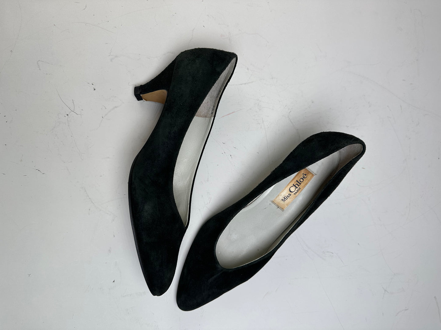 Vintage Chloe Suede Heels Black EU36.5