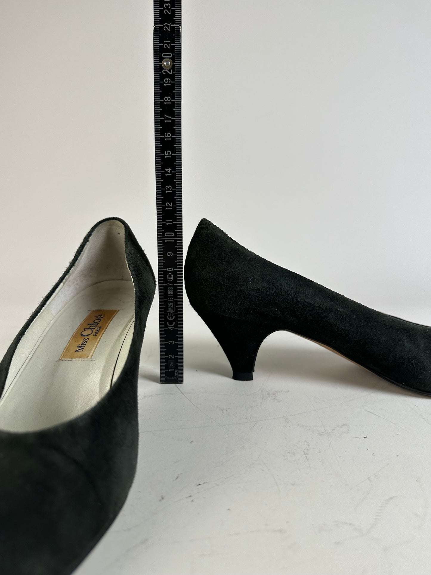 Vintage Chloe Suede Heels Black EU36.5