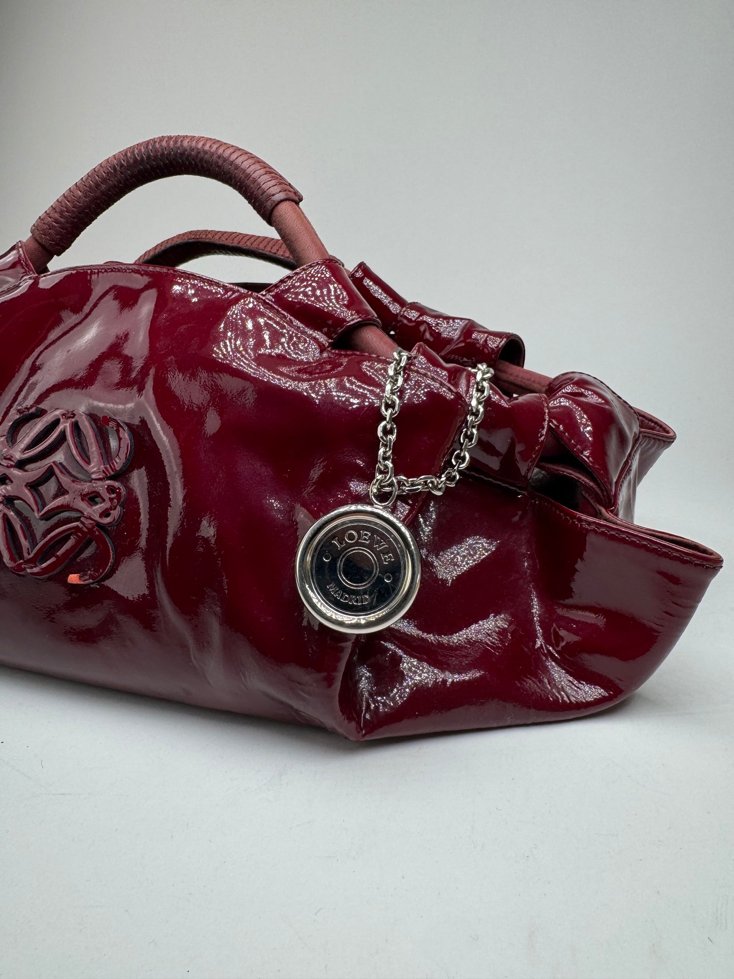 Vintage Loewe Amazona Patent Leather bag purple