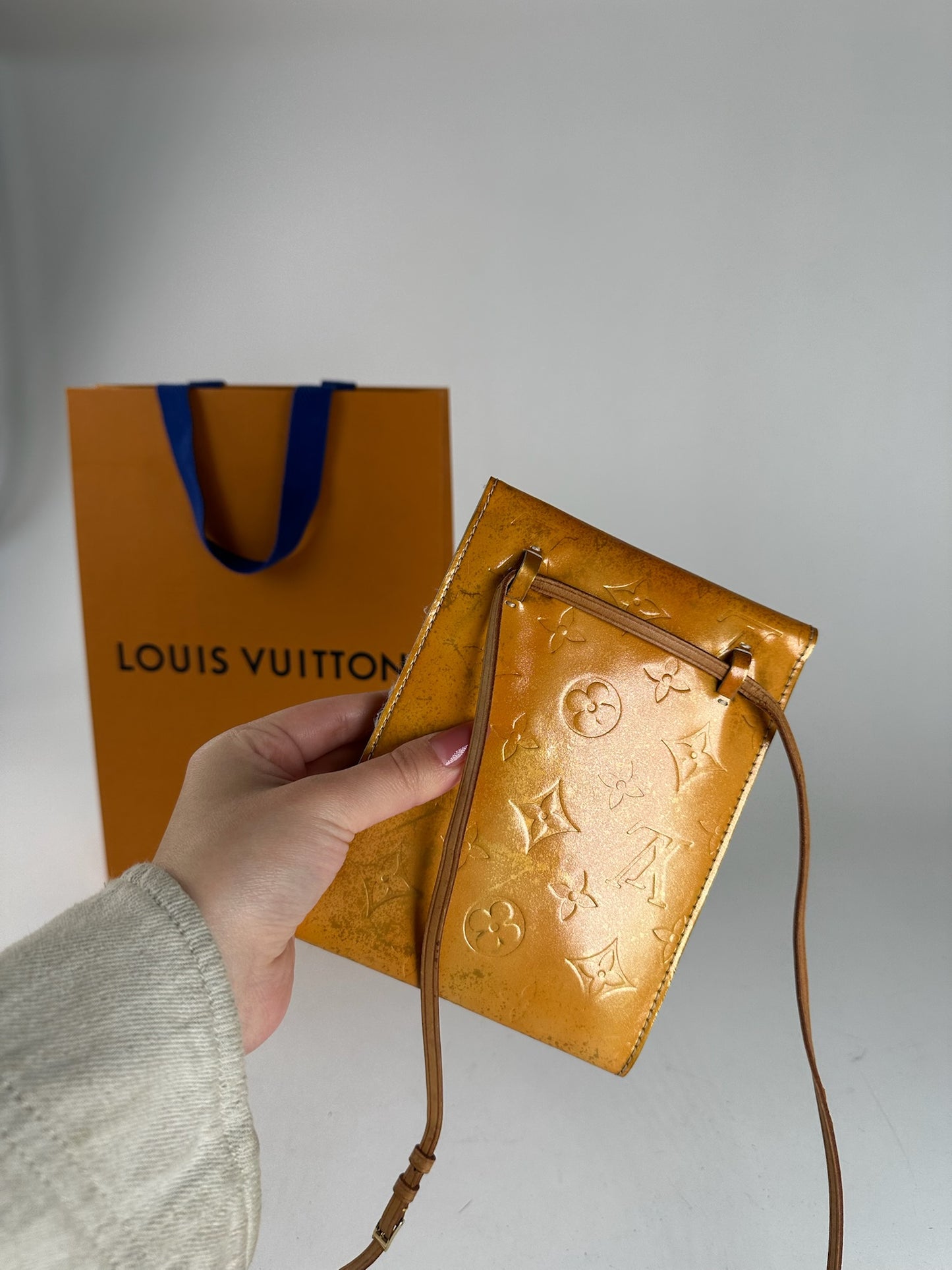 Vintage Louis Vuitton Vernis Leather monogram bag Orange