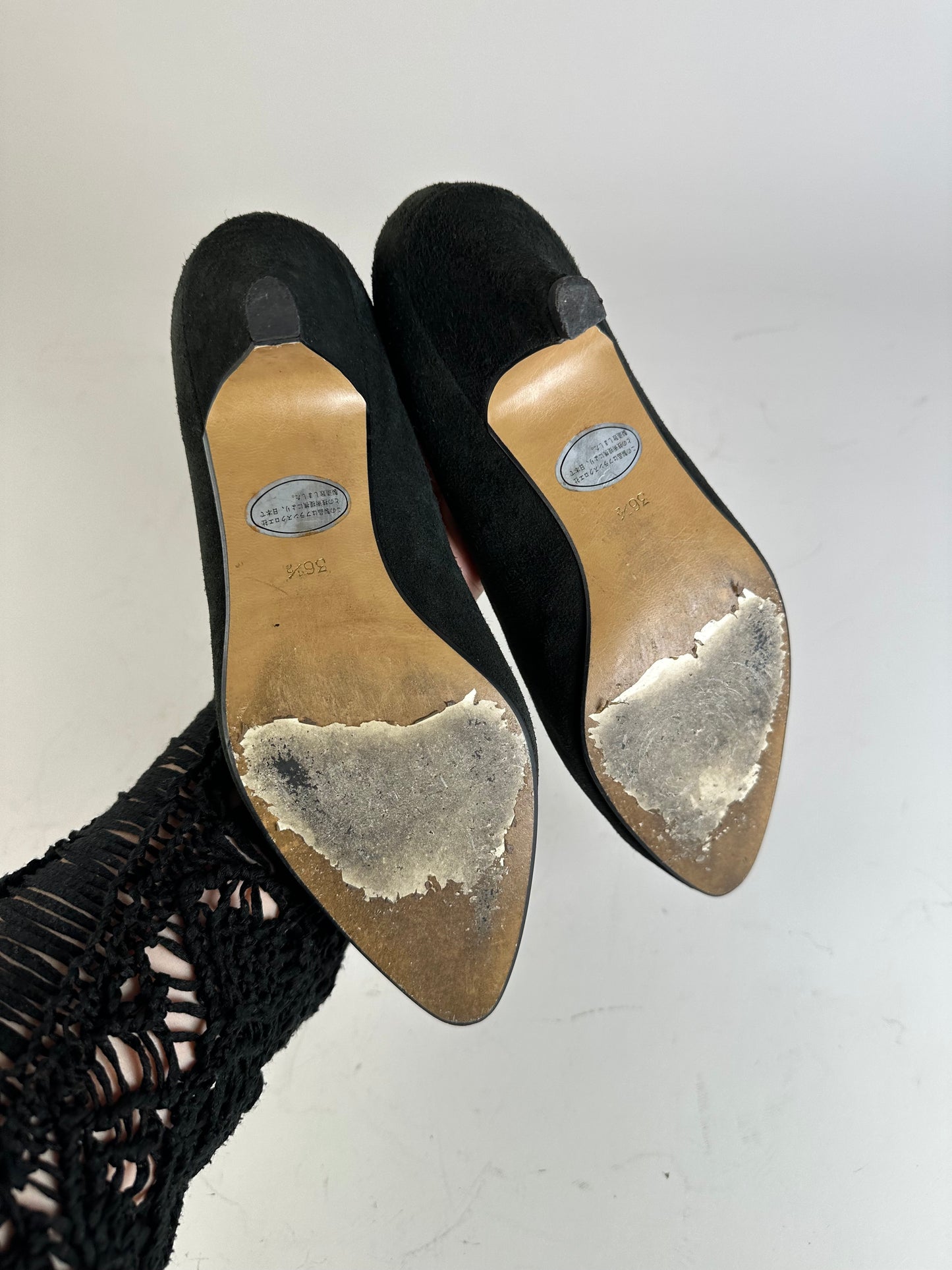 Vintage Chloe Suede Heels Black EU36.5