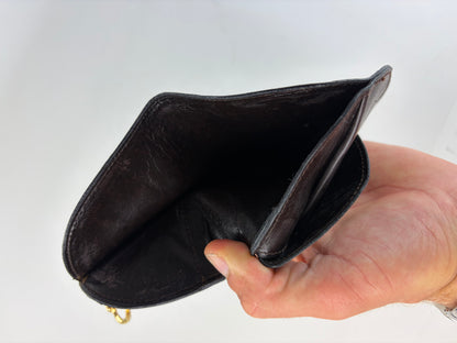 Vintage Fendi FF Monogram Canvas Coin Purse Tan Black