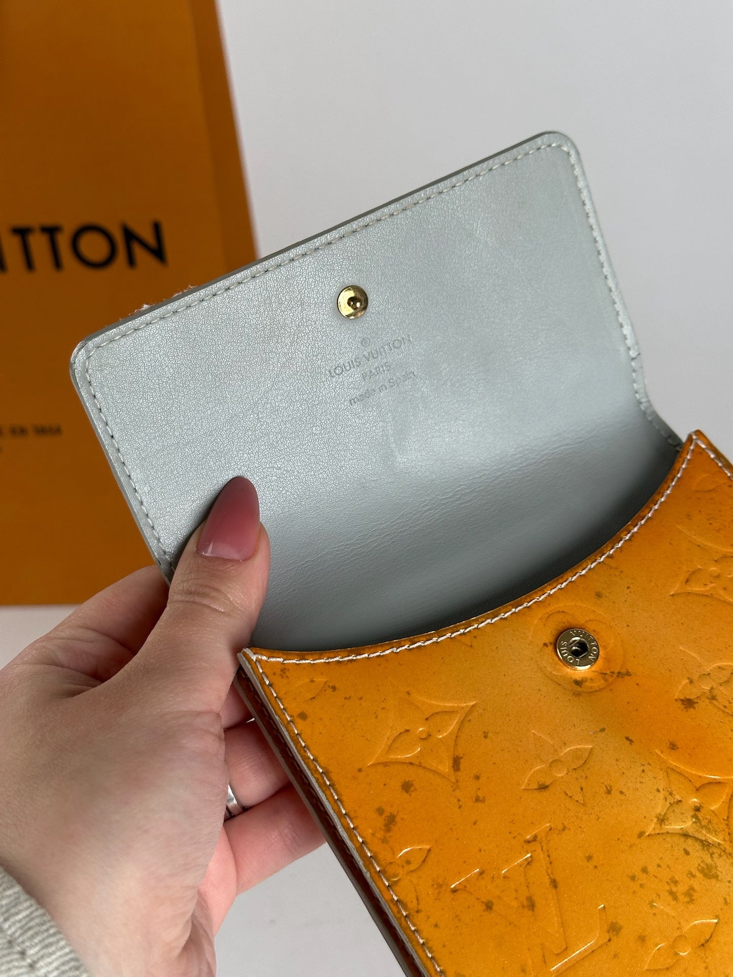 Vintage Louis Vuitton Vernis Leather monogram bag Orange