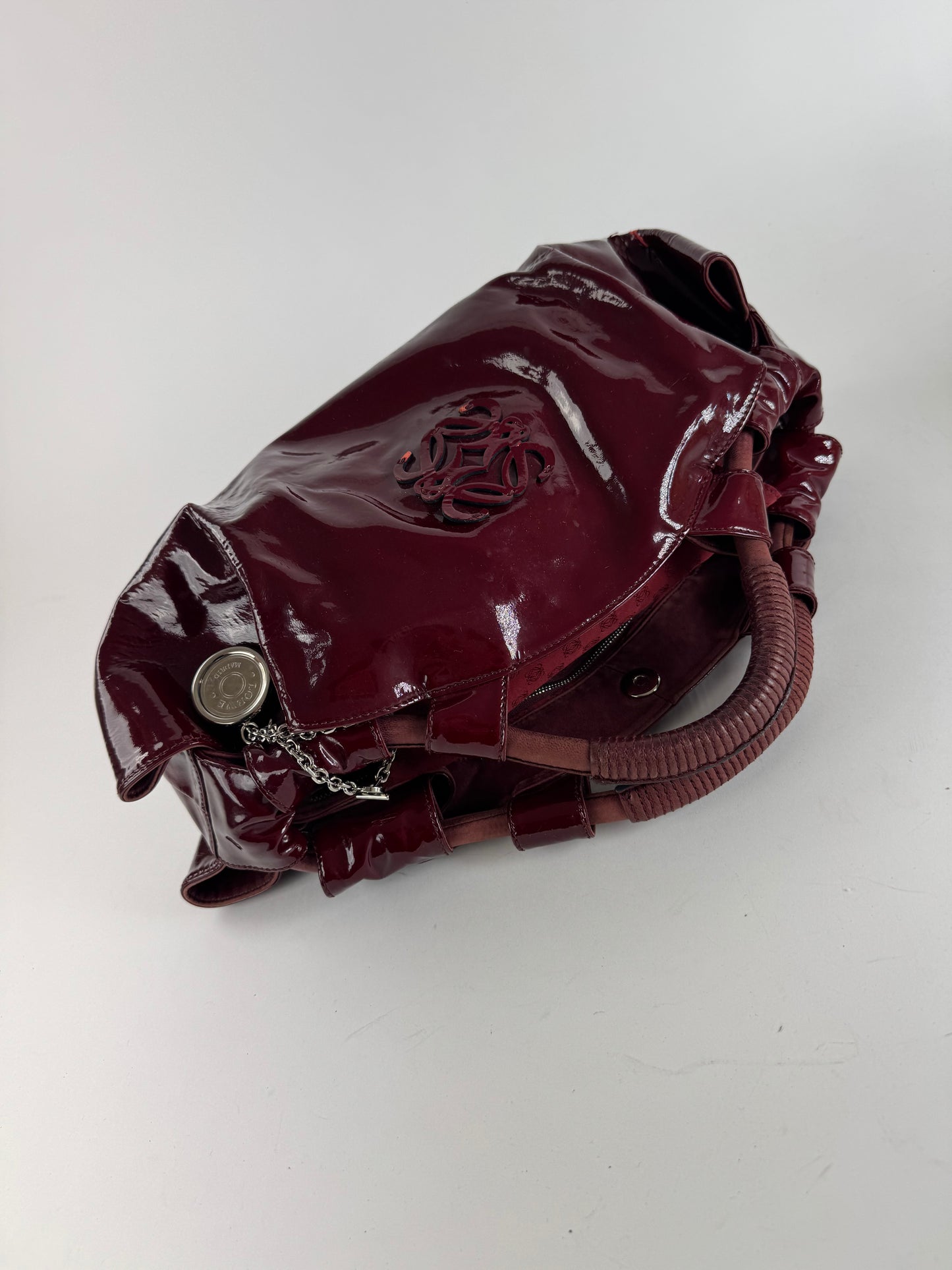 Vintage Loewe Amazona Patent Leather bag purple