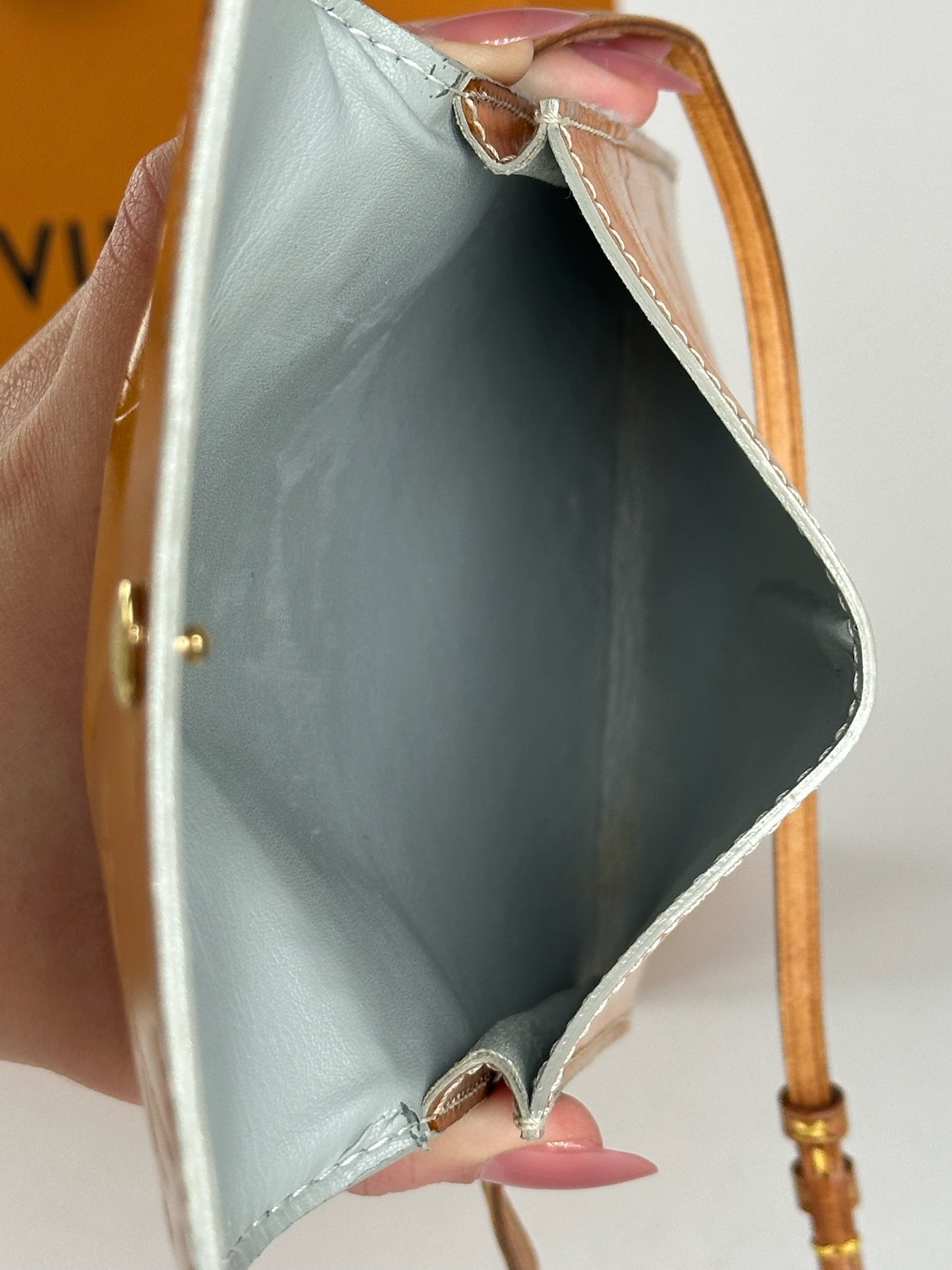 Vintage Louis Vuitton Vernis Leather monogram bag Orange