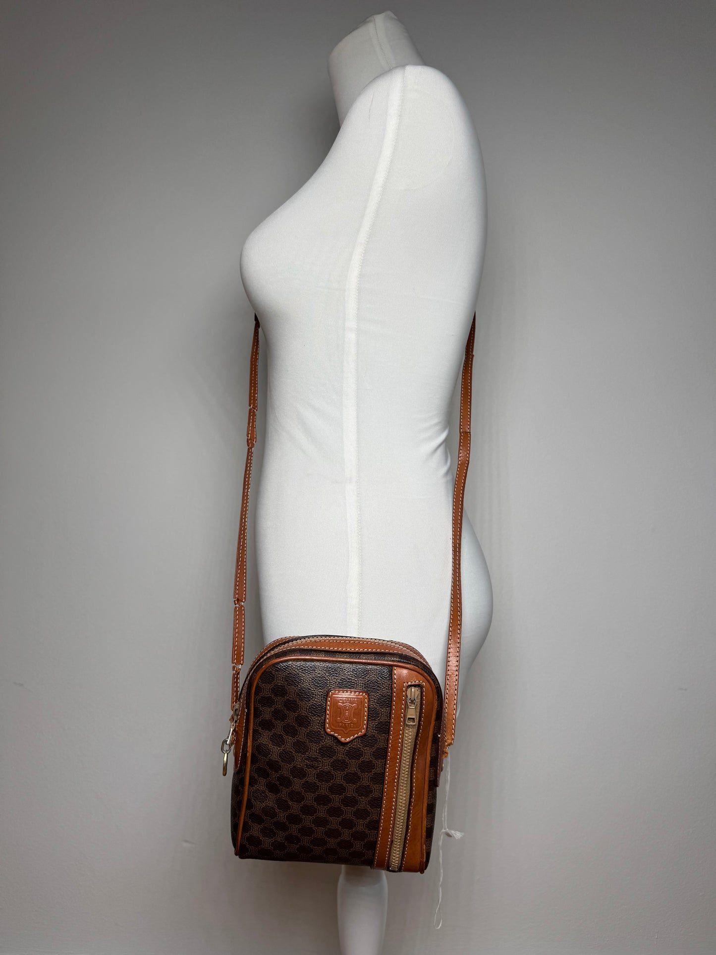 Sac Céline Triomphe Monogram Vintage Marron