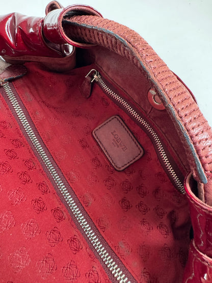 Vintage Loewe Amazona Patent Leather bag purple