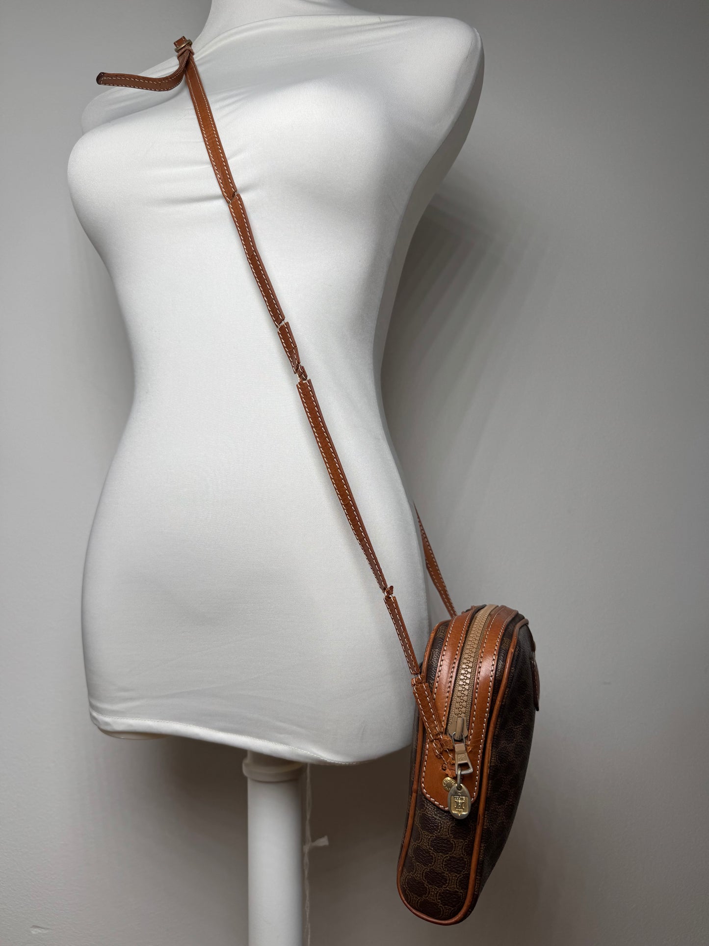 Sac Céline Triomphe Monogram Vintage Marron