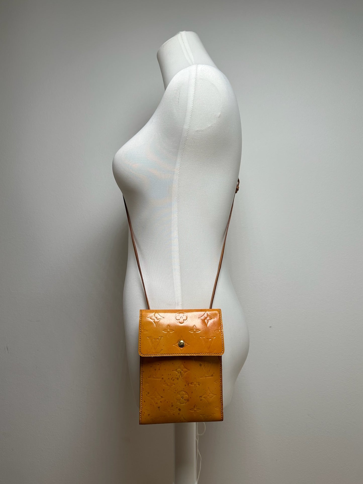 Vintage Louis Vuitton Vernis Leather monogram bag Orange