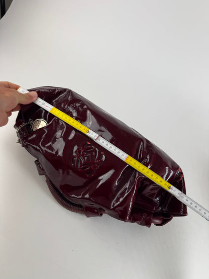 Vintage Loewe Amazona Patent Leather bag purple