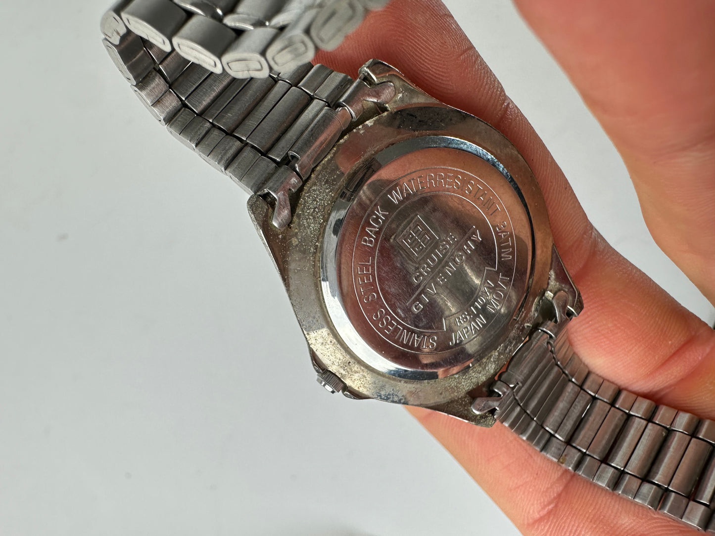 Vintage Givenchy Quartz Steel Watch Silver