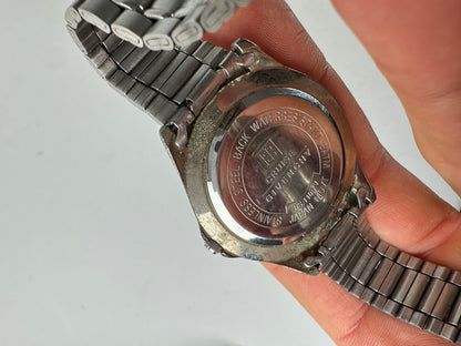 Vintage Givenchy Quartz Steel Watch Silver
