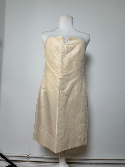 Vintage Celine Viscose Silk Dress Cream L