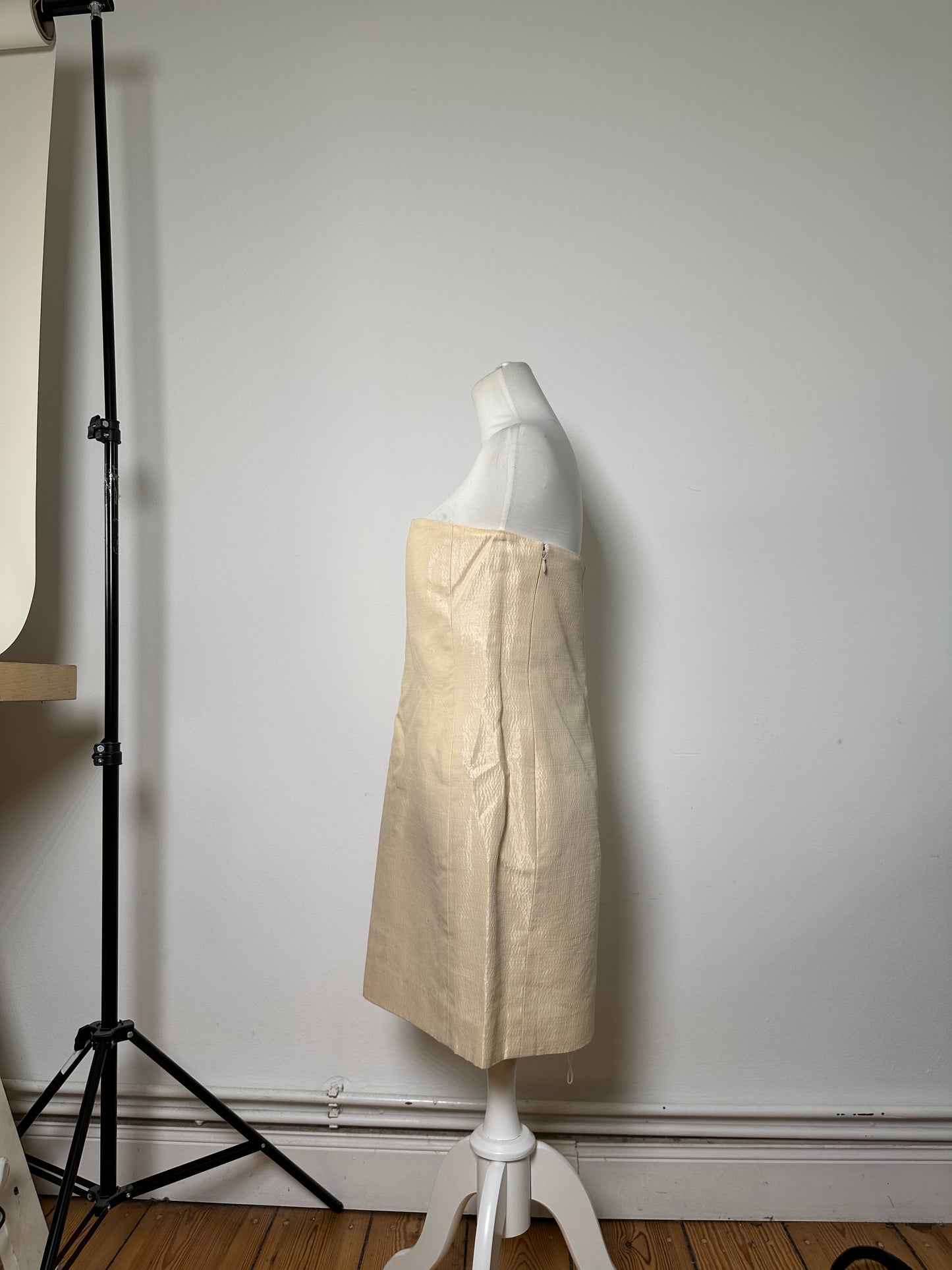 Vintage Celine Viscose Silk Dress Cream L
