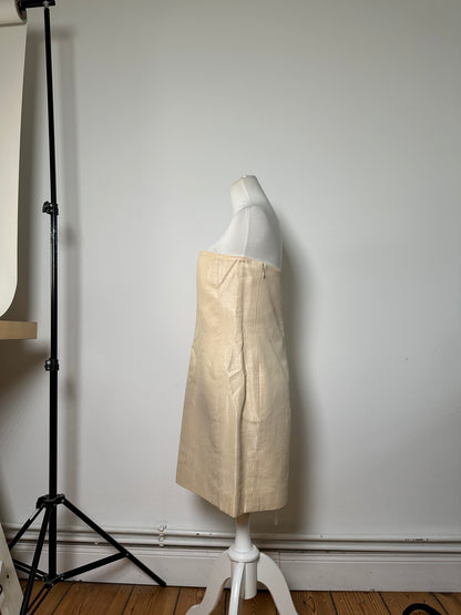 Vintage Celine Viscose Silk Dress Cream L