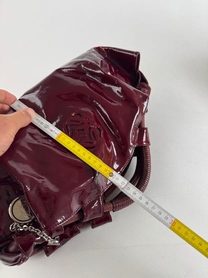 Vintage Loewe Amazona Patent Leather bag purple