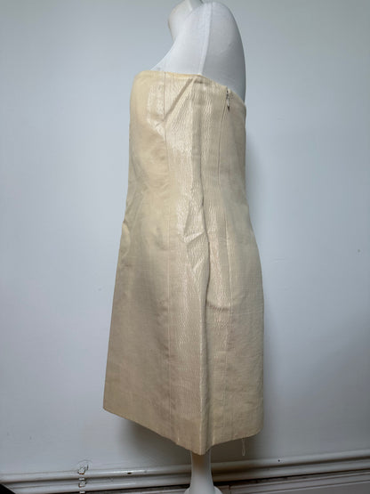 Vintage Celine Viscose Silk Dress Cream L